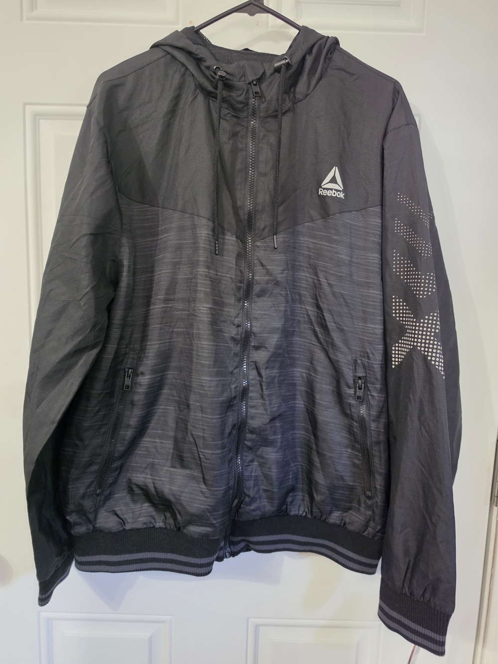 Reebok Men's XL Waterproof Rain Jacket Black Charcoal NWT $150